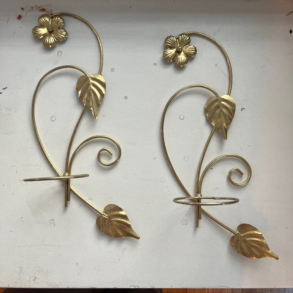 Brass candle holders